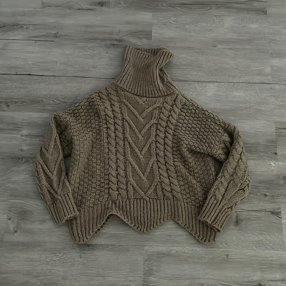 Zaful | Cropped Turtle Neck Sweater